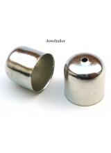 10 Silver Plated Large Bell Style Bead End Caps 12mm x 12mm Ideal For Kumihimo ~ Jewellery Making Essentials